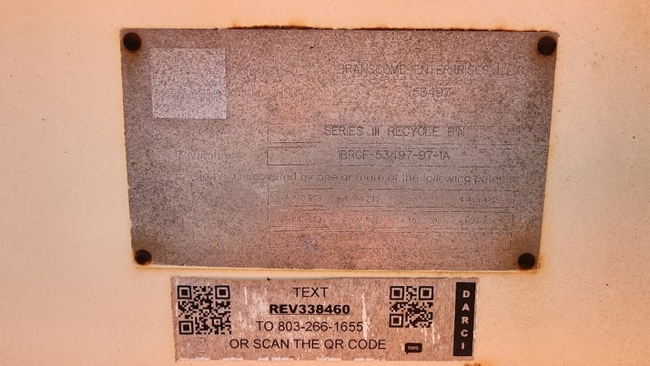 Portable 8' x 11' recycle bin, Gencor, adjustable heavy duty grizzley, adjustable feed gate - Image 9