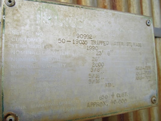 2000 bbl Storage Tank, Nusco Supply - Image 7