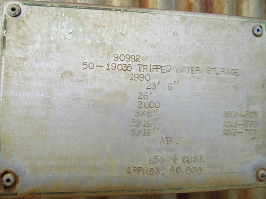 2000 bbl Storage Tank, Nusco Supply - Image 8