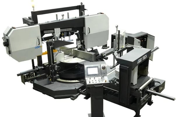 17.3" X 27.5" Indotech #i27X18-NC40, horizontal dual column bandsaw, Omron CNC Control, new - Image 1
