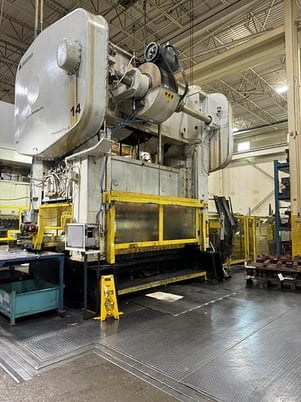 600 Ton, Brown & Boggs #SS2-600-120-60, straight side double crank stamping press, Wintriss SmartPAC Pro - Image 2