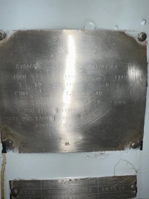 1000 HP 1190 RPM Reliance, Frame CV806S, reconditioned, 440 Volts - Image 2