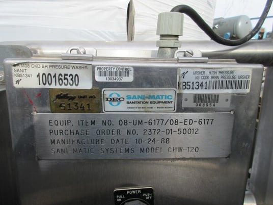 Sani-Matic #CHW-120, sterilization pressure washer system - Image 8