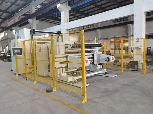 SRC Systems #72TDW, 2-drum winder, 53" rewind diameter, shaftless floor pick up unwind - Image 9