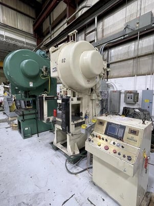 60 Ton, Minster #6SS OBS Flywheel, 5" stroke, 14.5" Shut Height, 2.75" adjust, air clutch & brake, 1998 - Image 3