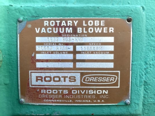 Roots #1639-RGS-HVB, rotary lobe vacuum blower, 50 HP, 1125 RPM, 230/460 V. - Image 9