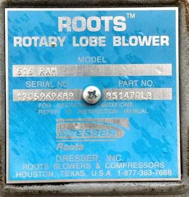 Roots #616-Ram, blower package, 6.5" ID outlet, 75 HP, 1785 RPM motor, 208-230/460 V. - Image 6