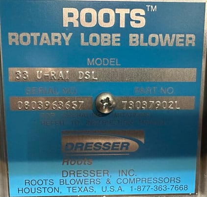 Roots #Easyair-8000, pressure/vacuum pump blower package, 7.5 HP, 1760 RPM motor, 208/230/460 V. - Image 5