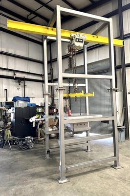 Two Way Control & Metering Bulk Bag Unloader, 2-Ton Hoist, 45" x 45' ' Hopper, 33" x 33" lift device, 4" - Image 1