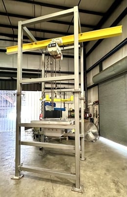 Two Way Control & Metering Bulk Bag Unloader, 2-Ton Hoist, 45" x 45' ' Hopper, 33" x 33" lift device, 4" - Image 2