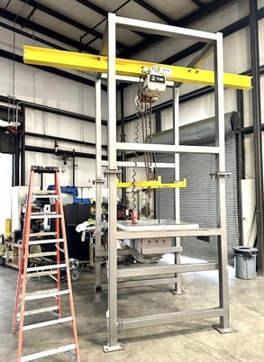 Two Way Control & Metering Bulk Bag Unloader, 2-Ton Hoist, 45" x 45' ' Hopper, 33" x 33" lift device, 4" - Image 7