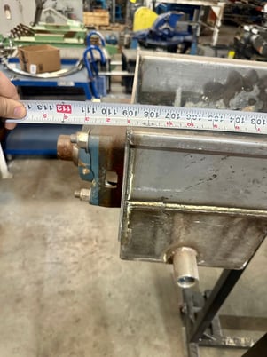 9" diameter x 9' long, Stainless Steel Cut Flight Screw Conveyor, 10" dia. x 9' L Trough, 67.5" Ground to top - Image 6