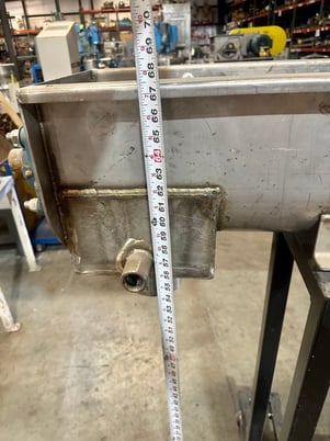 9" diameter x 9' long, Stainless Steel Cut Flight Screw Conveyor, 10" dia. x 9' L Trough, 67.5" Ground to top - Image 7