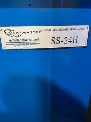 24" Lapmaster, open face, 3 rings (9-3/4" ID), slurry unit, lapping/polishing, extra plate, timer, excellent - Image 8