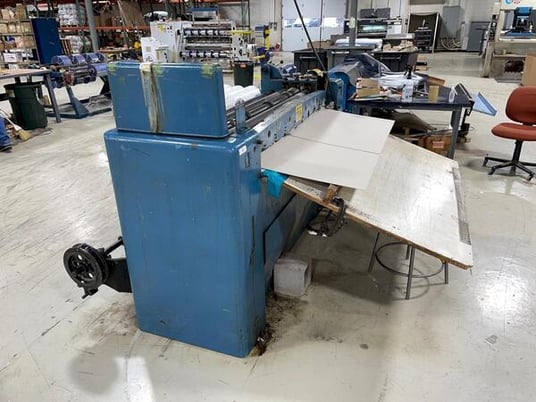 48" Kolbus #SN100, slitter/shear, 12 cutting knives, 1977 - Image 4