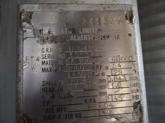 14" x 30' Sweet Glycol Gas Dehydration Unit, 1430 psi - Image 5