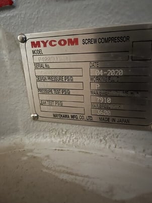 400 HP Mycom #P400SUD, Refrigeration Screw Compressor - Image 5
