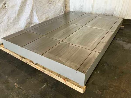 79" x 118" Precision layout table, grooves - Image 1
