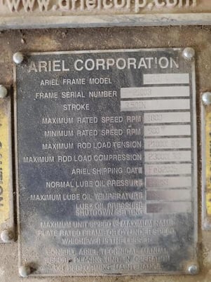 800 HP Ariel #JGJ/4, reciprocating compressor, 2-stage, Teco 5810S, 2005 - Image 4