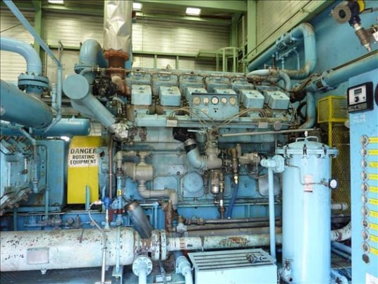 800 HP Gardner Denver #MLEOGB, reciprocating compressor, Waukesha L5792GU engine, Air-X-Changer BEH cooler - Image 2