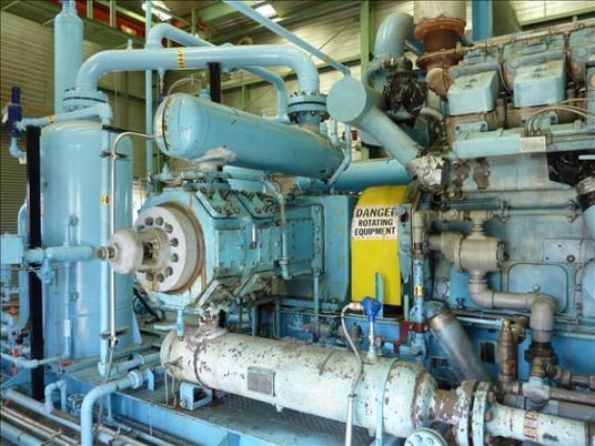 800 HP Gardner Denver #MLEOGB, reciprocating compressor, Waukesha L5792GU engine, Air-X-Changer BEH cooler - Image 3
