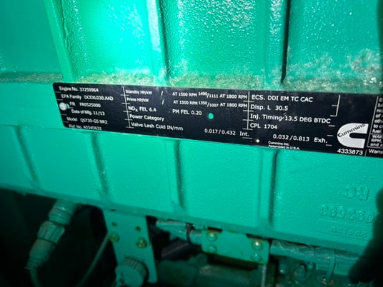 1000 KW Cummins #DQFAD, power module, Tier 2, sound attenuated enclosure, 277/480 Volts, 26 hours, 2013, Call - Image 9