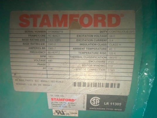 1000 KW Cummins #DQFAD, power module, Tier 2, sound attenuated enclosure, 277/480 Volts, 26 hours, 2013, Call - Image 10