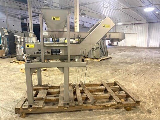 16" wide x 6' long, Meyer #VFII/SF-18-6, SN2132, Stainless Steel Vibratory Feed Conveyor & Hopper, 6" deep - Image 1