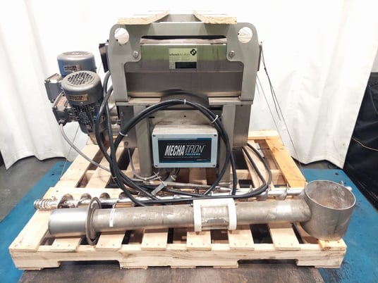Schenck Schenck #MODMC-1V-2A, screw feeder, Stainless Steel, 3" dia. x 32" long, 19" dia. hopper, (2) 0.5 HP - Image 1