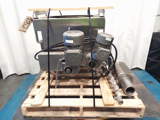Schenck Schenck #MODMC-1V-2A, screw feeder, Stainless Steel, 3" dia. x 32" long, 19" dia. hopper, (2) 0.5 HP - Image 2
