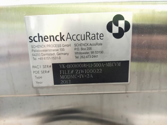 Schenck Schenck #MODMC-1V-2A, screw feeder, Stainless Steel, 3" dia. x 32" long, 19" dia. hopper, (2) 0.5 HP - Image 6
