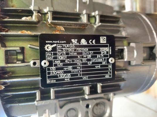 Schenck Schenck #MODMC-1V-2A, screw feeder, Stainless Steel, 3" dia. x 32" long, 19" dia. hopper, (2) 0.5 HP - Image 7