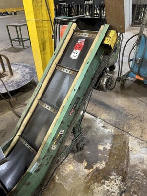 10" wide, Roach, inclined belt conveyor, 24" base, 56" incline, 46" discharge height - Image 3