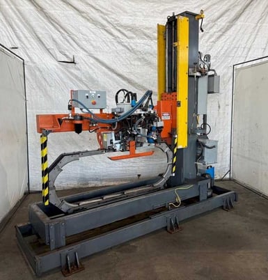 Samuel, Titan #SMSBM10, steel strapping head, SCD-14 strapping dispenser, 36" OD, 16" ID, 6"-8" face width - Image 1