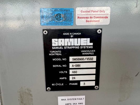 Samuel, Titan #SMSBM10, steel strapping head, SCD-14 strapping dispenser, 36" OD, 16" ID, 6"-8" face width - Image 3