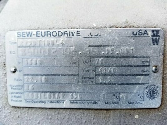 12 cu.ft. American Process #FZM-12, Forberg Fluidized Zone Paddle Mixer, 21" x 16" bin vent, 49.5" x 39.5" - Image 10