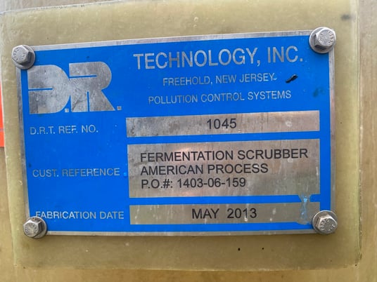 DR Technology Inc., Fermentation Vertical Packed Column Scrubber, 16" dia. x 22.5' H flange to flange - Image 3