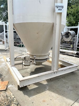 300 cu.ft., Storage Bin, carbon steel, w/36" bin activator, 90" dia. x 96" straight side bin, 12" dia. outlet - Image 2