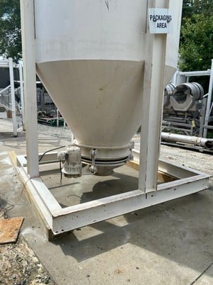 300 cu.ft., Storage Bin, carbon steel, w/36" bin activator, 90" dia. x 96" straight side bin, 12" dia. outlet - Image 4