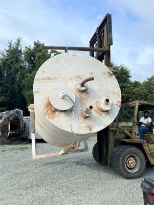 300 cu.ft., Storage Bin, carbon steel, w/36" bin activator, 90" dia. x 96" straight side bin, 12" dia. outlet - Image 6