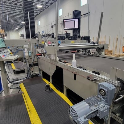 Fecken-Kirfel #H42A, horizontal bandknife splitting machine, 2.3" x 0.04" bandknife, 31.5" x 50' belt - Image 5