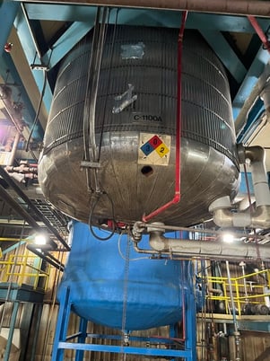 2200 gallon Alloy Fabricators, Stainless Steel jacketed mix tank, dished top & bottom, 1991 - Image 6