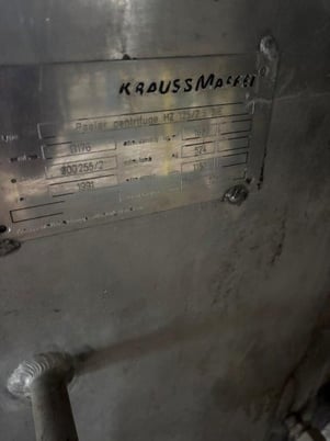 49.2" Krauss Maffei #HZ125/2.5 Si, horizontal peeler centrifuge, 316SS - Image 3