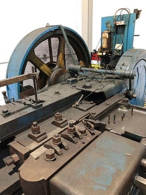 1" x 5" Waterbury-Farrel #60, hand feed thread roller, 30 SPM, V-ram, AC motor & controls - Image 6