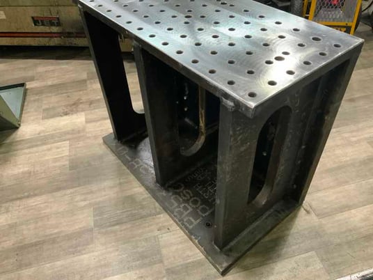 36" x 29-1/4" x 19" Drilled & tapped angle plates, steel construction, pair - Image 2
