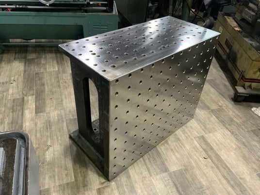 36" x 29-1/4" x 19" Drilled & tapped angle plates, steel construction, pair - Image 5