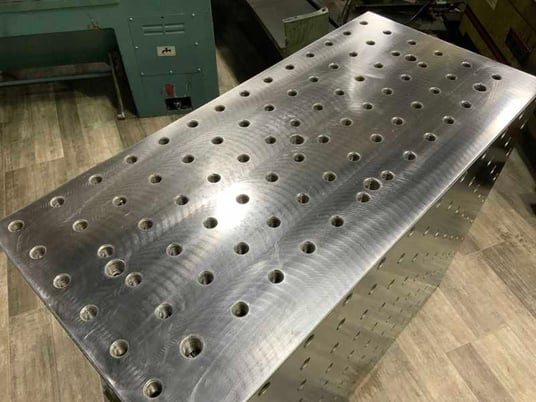36" x 29-1/4" x 19" Drilled & tapped angle plates, steel construction, pair - Image 6