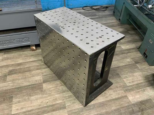 36" x 29-1/4" x 19" Drilled & tapped angle plates, steel construction, pair - Image 7