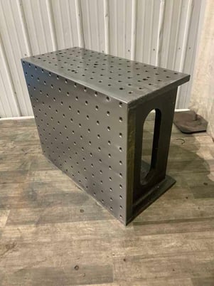 36" x 29-1/4" x 19" Drilled & tapped angle plates, steel construction, pair - Image 8