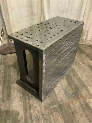 36" x 29-1/4" x 19" Drilled & tapped angle plates, steel construction, pair - Image 9